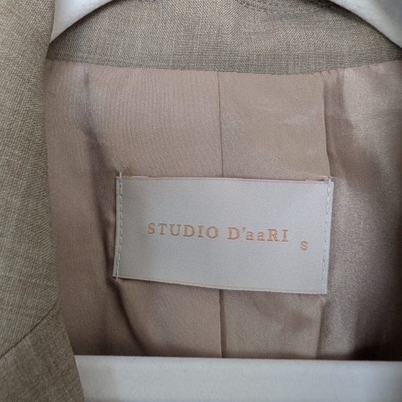 Studio Darri Wool Blend Assymetric Jacket minimalist Blazer Size Small - Picture 9 of 15